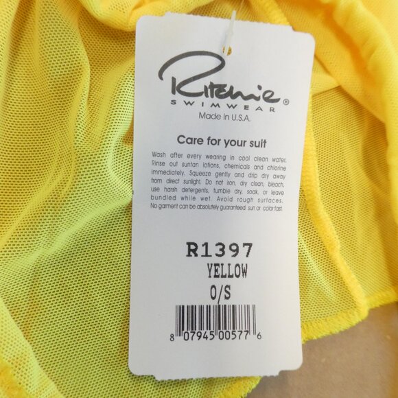 Ritchie Swimwear Bikini with coverup Size: Small - Yellow - Picture 8 of 8